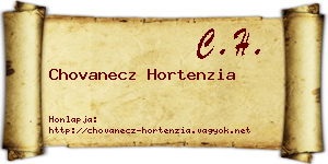 Chovanecz Hortenzia névjegykártya