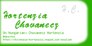 hortenzia chovanecz business card